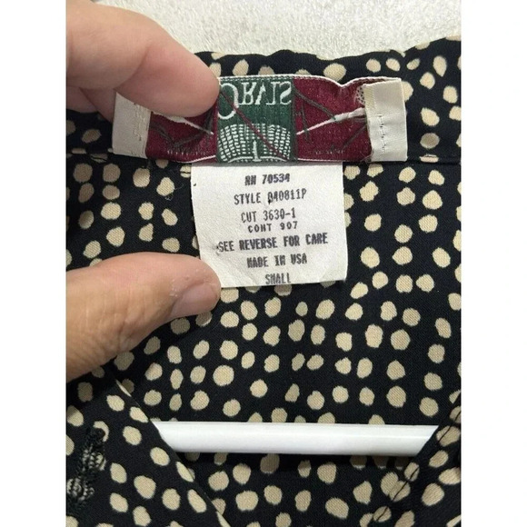 VINTAGE ORVIS WomenS Leopard Print Button Front Shirt Blouse Top USA Made SMALL - Picture 4 of 7